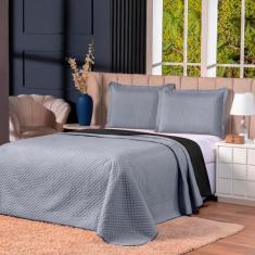 Jogo Cobre Leito 3 Peças Casal Queen Dupla Face Matelado Toque Macio -