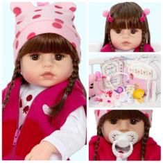 Boneca Bebê Reborn Girafa Recem Nascida Bonita Pode Banho - Cegonha Re