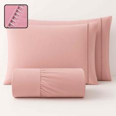 Jogo de Cama Lençol Casal Padrão 4 Peças Completo Percal 400 fios Maci