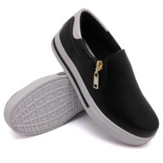 Tênis Dk Uze Shoes Slip On Casual Sapatênis Calce Fácil Confort Dia a Dia Feminino-Feminino