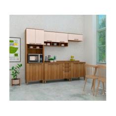 Cozinha Completa Luciane Suíça com Balcão, Off White