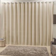 Cortina 3 Mts Sala Quarto Escritório Ráfia Trilho Suisso Baratissima B