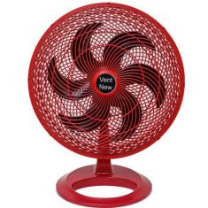 Ventilador De Mesa Oscilante 50 Cm Vermelho / Preto Bivolt - Vent New
