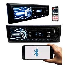 Som Automotivo Com Bluetooth Pen Drive 2x Usb Sd Card 7 Cores Auto Rádio Mp3 Carro