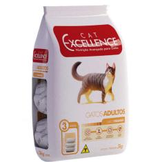 Ração Seca Cat Excellence Frango para Gatos Adultos - 3 Kg