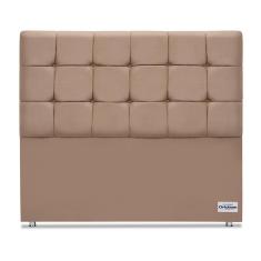 Cabeceira Amur Veluto Bege Casal (12x140x125) - Ortobom