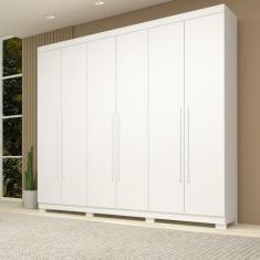 Guarda Roupas Casal 6 Portas 4 Gavetas Nubia ACP - Branco