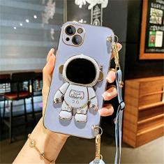 Capa de suporte de telefone com cordão crossbody de astronauta para Samsung Galaxy A14 A53 A13 A52 A72 A51 A71 A50 A12 A22 A32 Capa de suporte de silicone, estilo 5, para A32 4G (A325F)
