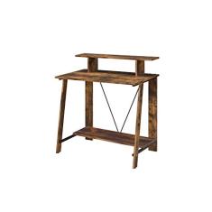 Mesa de escrita retangular, mesa de escritório doméstico com moldura de metal em forma de V, mesa de estudo, mesa de computador, penteadeira de maquiagem, estação de trabalho para espaços pequenos