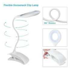 Luminária Pregador Mesa Usb Recarregável Led Presilha - Table Lamp, Bi