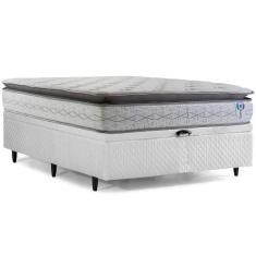 Cama Box Baú Herval Casal Adapt, 80x138x188 cm, Molas Ensacadas