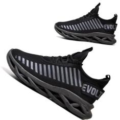 Tênis Easy Masculino Evoltenn Trançado Moderno Black, Black, 36