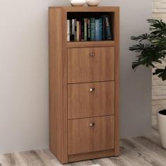 Gaveteiro 3 Gavetas Amendoa Me4118  - Tecno Mobili, Amêndoa