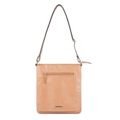 Bolsa transversal grande de couro liso Karina