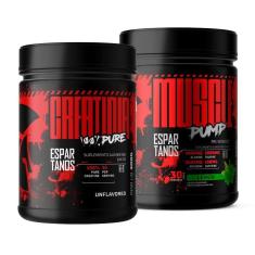 Kit Creatina Pura 300g + Pré treino Muscle Pump - Espartanos-Unissex
