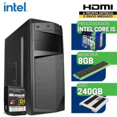 Computador Intel Core i5 8GB ssd 240GB Com Hdmi Desktop Pc