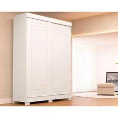 Guarda Roupa Solteiro Ayla 2 Portas e 2 Gavetas Branco - ACP