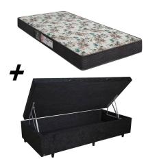 Cama Box Baú Solteiro + Colchão Portobel Veneza D33 54x88x188