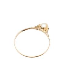 Anel De Pérola Legítima 5mm Ouro 18k 750 - DR Joias, 25, 26