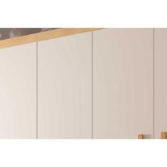 Guarda Roupa Solteiro 4 Portas E 2 Gavetas C- Pés Espanha Naturale-grafite Rufato