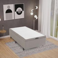 Base Box Baú Solteiro 88x188x35cm Merida Bege