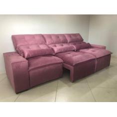 Sofá Retrátil e Reclinável 2,75m C/ 05 Lugares em Tecido Suede  - Vene