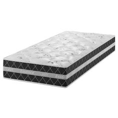 Colchão Solteiro De Espuma Ortopédico D-28 Essence 0,88x1,88 Xadrez Preto - Viero Móveis