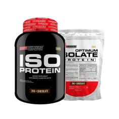 Kit Whey Protein Iso Protein 2 kg + Optimum Isolate Protein 2 kg Refil - Bodybuilders-Unissex