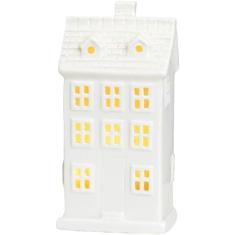 Decorações de Natal, decorações de Natal internas, casas de vila de Natal, casas de cerâmica iluminadas, decoração rústica branca de fazenda de férias de Natal para sala de mesa doméstica/326 (Size :