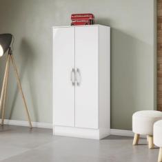 Armário Multiuso 2 Portas 3 Prateleiras BHappy Espresso Móveis