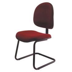 Cadeira Executiva Base Fixa em S  Linha Office Vermelho - Design Offic