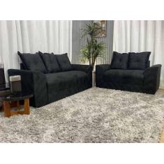 Sofá 2 e 3 Lugares Preto 601 Porto - Alpoim