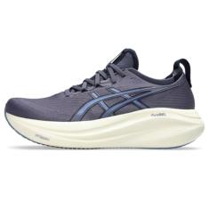 ASICS Tênis de corrida masculino Gel-Nimbus 27, Névoa índigo/azul jeans, 39