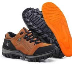 Tênis Coturno Botinha Tático Palmilha Laranja Aventura Trilha Trabalho Lançamento-Masculino