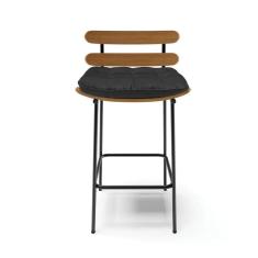 Banqueta Alta Costela Decorativa Corino Estofado