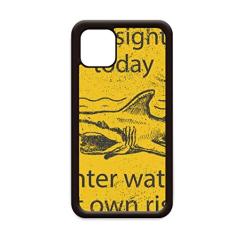 Capa Shark Enter Water com risco próprio para iPhone 12 Pro Max para Apple Mini Mobile Case Shell