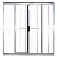 Janela de Alumínio Brilhante Vitro de Correr 4 Folhas Com Grade CMC Mo