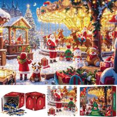 Quebra-cabeça do calendário do advento GEMOWN 2024 | Natal, 1008 peças