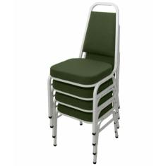 Kit com 4 Cadeiras Empilháveis Linha Hotel Plus Verde