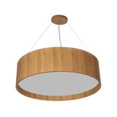 Lustre Pendente Madeira 25cm Freijó Bivolt 2 Leds - Adrilustres