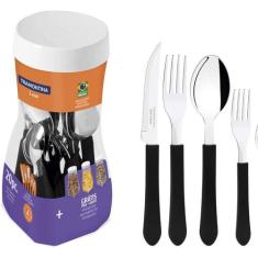 Jogo Faqueiro Tramontina Leme 20pçs Aço Inox Polipropileno