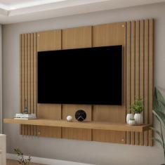 Painel para TV Até 47 Polegadas 1 Prateleira Bolonha Cinamomo/Off White Valdemóveis