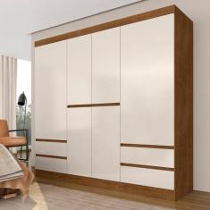 Roupeiro Casal 6 Portas 4 Gavetas Diplomata Freijó/off Premium - M.a -