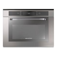 Micro-ondas de Embutir Brastemp BMO40AR 40L Inox com Grill de Quartzo Crisp e Vapor 220V