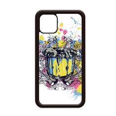 Graffiti Street Barrel Guitar Hands Pattern para iPhone 12 Pro Max Capa para Apple Mini Mobile Case