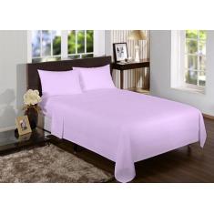 Jogo Lençol Solteiro King 4 Peças (2,03x0,96x30cm) 180 Fios Bainha Lis