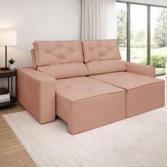 Sofá Reclinável Retrátil com Molas 2 lugares 1,50m - Pepinelli Decor, 
