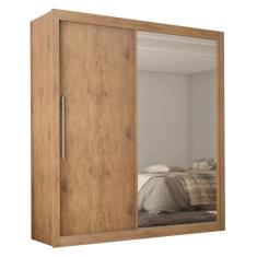 Guarda Roupas 2 Portas Solteiro Real Madeirado / Madeirado / Off White