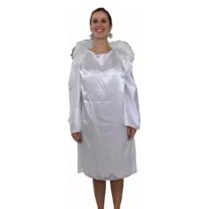 Fantasia Kit Anjo Adulto Tunica Asa de Anjo Aureola Carnaval Teatro Festa Halloween Querubim Arcanjo Batismo Coroacao