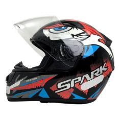 Capacete Moto Ebf New Spark Dragon Esportivo Com Narigueira, 58, VERME